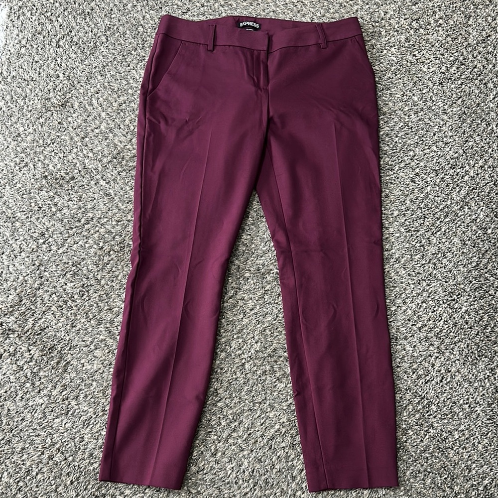 Express Burgundy Dress Trousers